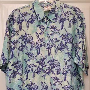 Rum Reggae brand Hawaiian Honu Shirt